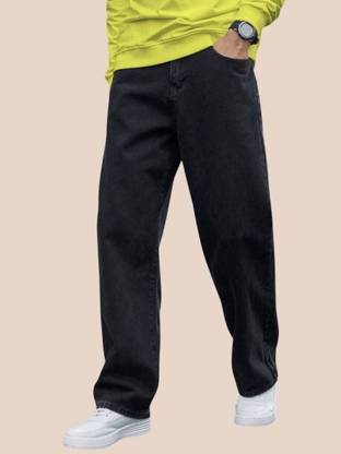 Maahit Loose Fit Men Black Jeans
