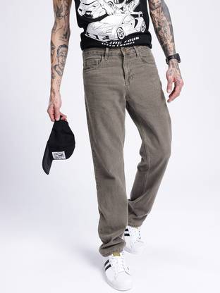 Glitchez Regular Men Grey Jeans