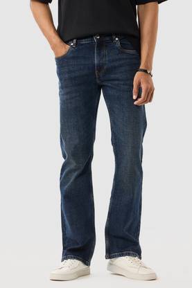 Snitch Boot-Leg Men Dark Blue Jeans