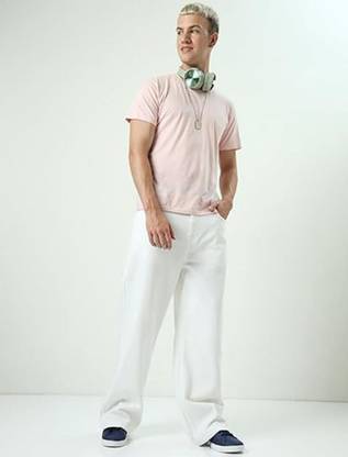 FLAYING Boyfriend Men White Jeans