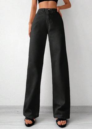 Herway Regular Women Black Jeans