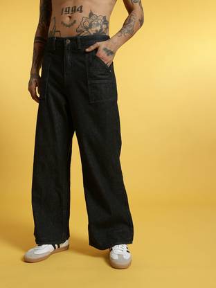 Glitchez Boot-Leg Men Black Jeans