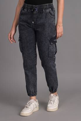 Selvo Jogger Fit Women Black Jeans