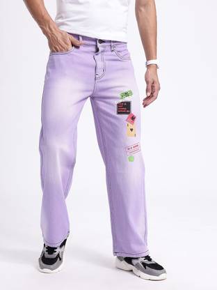 Kook N Keech Straight Fit Men Purple Jeans