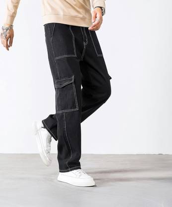 Masterly Weft Slim Men Black Jeans