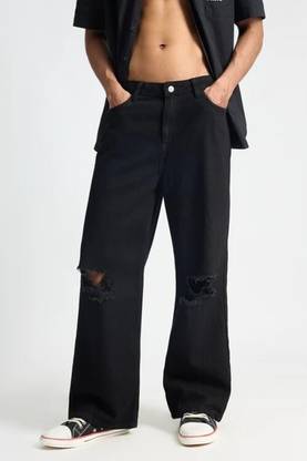 LOOKONCE Straight Fit Men Black Jeans