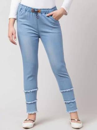 Jogger Fit Girls Blue Jeans