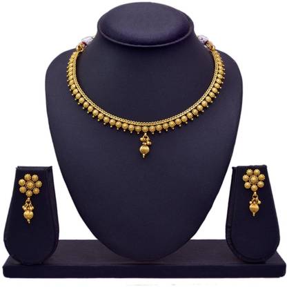 ROFARWORD Brass, Copper Gold-plated Gold Jewellery Set