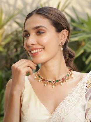 RUBANS Alloy Gold-plated Gold Jewellery Set