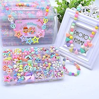 MOM'S TRUST DIY Bracelet Set Beads for Kids Crafts Children's Jewelry Making Kit Bracelets
