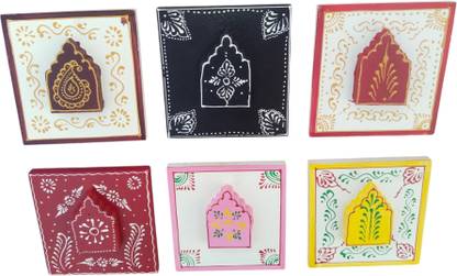 RAJ DECOR INTERNATINAL B6 6 PCS JHAROKHA WALL MOUNTED Wooden Jharokha
