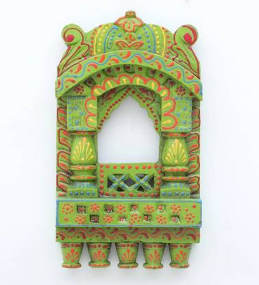 Navkar Handicraft Handcrafted Wall Hanging – Traditional Rajasthani Window Design |Home Decor Wooden Jharokha
