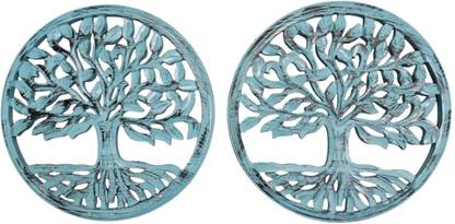 H D Furnishing Hand Carved Wooden Round Wall Panel Wooden Jharokha