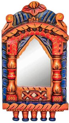 Indune Colourful Hand painted Wooden Jarokha Wooden Jharokha