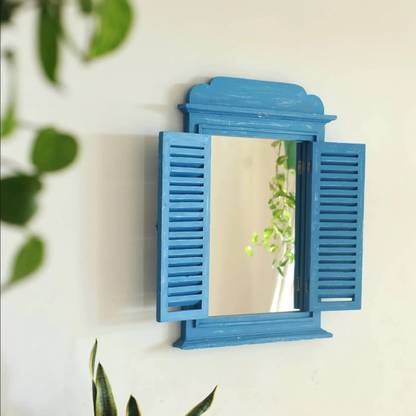 J.L.HOME DECOR Window Mirror Frame Wooden Jharokha