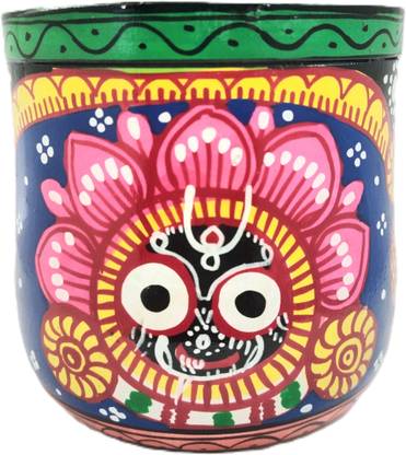 Craft World Wooden pen stand lord jagannath painting design. Wooden Jharokha