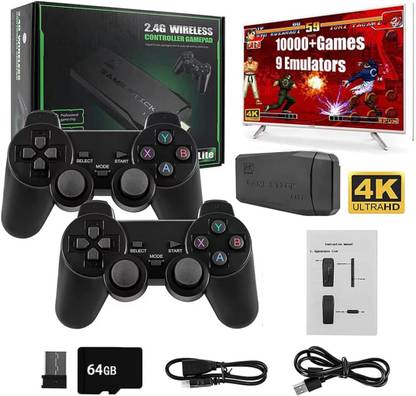 MARS Mini HD 4K Ultra TV Video Game For Kids With Two Controllers  Joystick