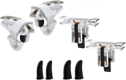 FKU king 2 Metal Click PUBG with Shark PUBG TRIGGER Mobile Game Fire Button Aim Key Smart Phone Gaming Trigger L1 R1 Shooter Controller Joystick  Joystick