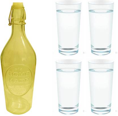 MRIYANGNI BOTTLE, 4GLASS POP123 Jug Bottle Glass Set