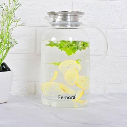 Femora 1.8 L Borosilicate Glass Water Jug