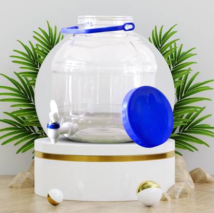 BLVD 10 Liter Water Bottle Dispenser Can Handl & Tap, BPA Free, White Handie-1 Bottom Loading Water Dispenser
