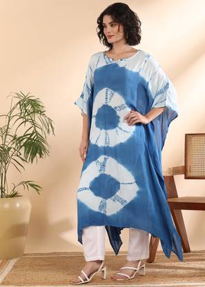 maaesa Printed Crepe Women Kaftan