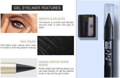 FELICECHIARA Matte finish Kajal Water Resistant, Smudge Proof For Normal Skin type