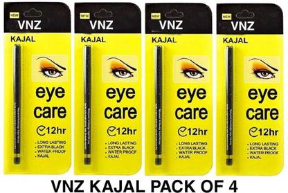 vnz Set Of 4 Waterproof Kajal 12Hr Long Lasting