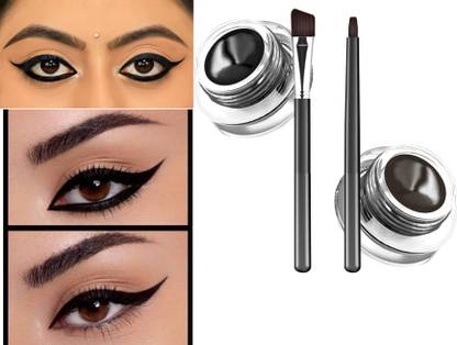 FRAILENO 2 in 1 Gel Eyeliner and Smudge Proof Waterproof Kajal -2 in 1 waterproof