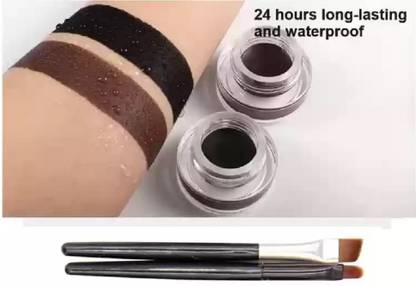 LILLYAMOR 3D Black and Brown Gel Eyeliner Cream Set, Eyebrow Cream