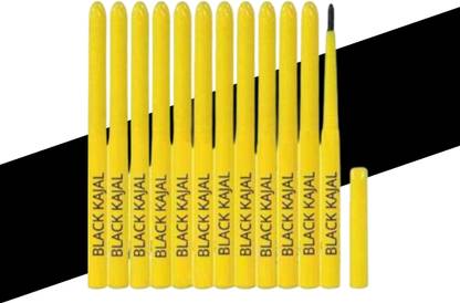 RED4 Open Black color Waterproof Eyeliner/kajal and Black 12pcs
