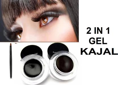 PERLENTE Best 2 In 1 Waterproof Gel Eyeliner Kajal