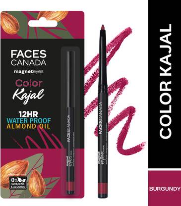 FACES CANADA Magneteyes Color Kajal | Water Proof 12HR Longstay With Almond Oil