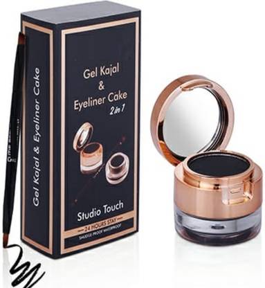FLENGO Studia Touch Gel Kajal & Eyeliner Cake 2 in 1 smudge proof