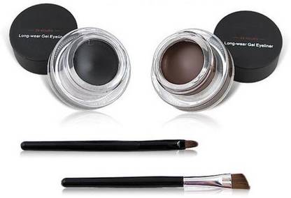 THTC 2 In 1 Waterproof Gel Eyeliner Brush ,BROWN
