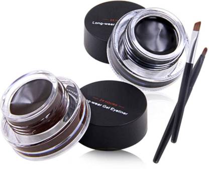 Sheny Profesional 2 in 1 Gel Eyeliner Kajal Black & Brown Waterproof