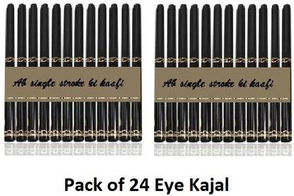 YELGO Eye Care Kajal With Sketch Pen Eye Liner, Set Of 24 ,Matte Finish Waterproof