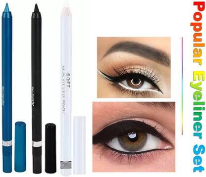 AMOSFIA Kajal Pack Of 3|Water Resistant Long-Lasting