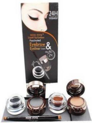 MISS FIVE 24 Hour Lasting 4 in 1 Set of EyeLiner and Eyebrow Best Eyeliner Ever