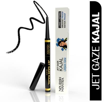 Nourish Mantra Jet Gaze Kajal Urban Rani, Waterproof, Smudgeproof, Long lasting