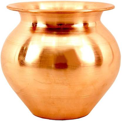 दोकचन 100% Pure Copper 450ml Kalash Lota for Puja Yoga Ayurveda for Good Health कॉपर कलश