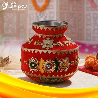 Shubhparv Decorative Kalash Fancy | Wedding Ceremony Item Stainless Steel Kalash