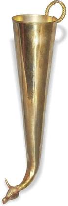 anshraj Gomukhi Shringi Pipe, Cone Shape Brass Kalash