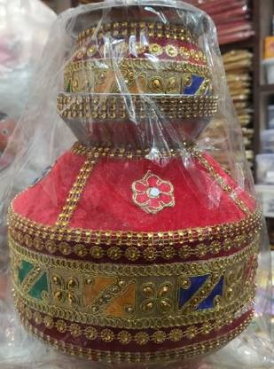 giftsrus Jaago Matki Gharoli for Punjabi Marriage-Wedding Kalash Stainless Steel Kalash