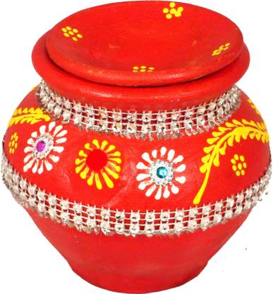 सुनीनाउ Clay / Terracotta kalash with dhakan टेराकोटा कलश