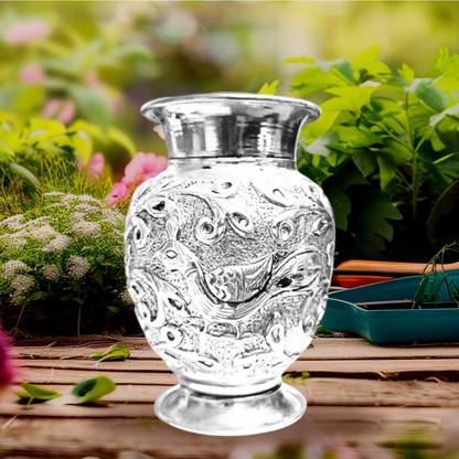 Effigy Onlinehub Kalash Lota for Temple, Pooja Item/Silver Kalash/Lota for Pooja/Gift Silver Plated Kalash