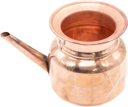 Manjusha Natural Pooja Amrit Lota Kalash for Pooja, Temple, Home, Karwa Choth pure Copper Kalash