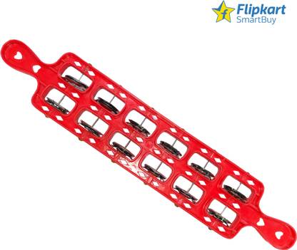 Flipkart SmartBuy Red Khartal (6 Ring ) Kartal Instrument