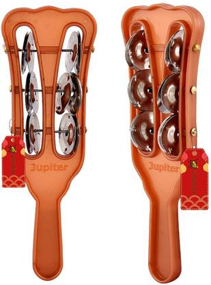 UAPAN Plastic Hand Taal Karthal/Kanjira Musical Instrument for Kirtan(1 Pair) Kartal Instrument