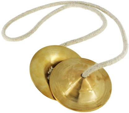 Real Craft Hand Cymbals Brass Percussion Instrument Manjira Manjeera Pair 8cm set of 1,Indian Musical Instrument Kartal Instrument